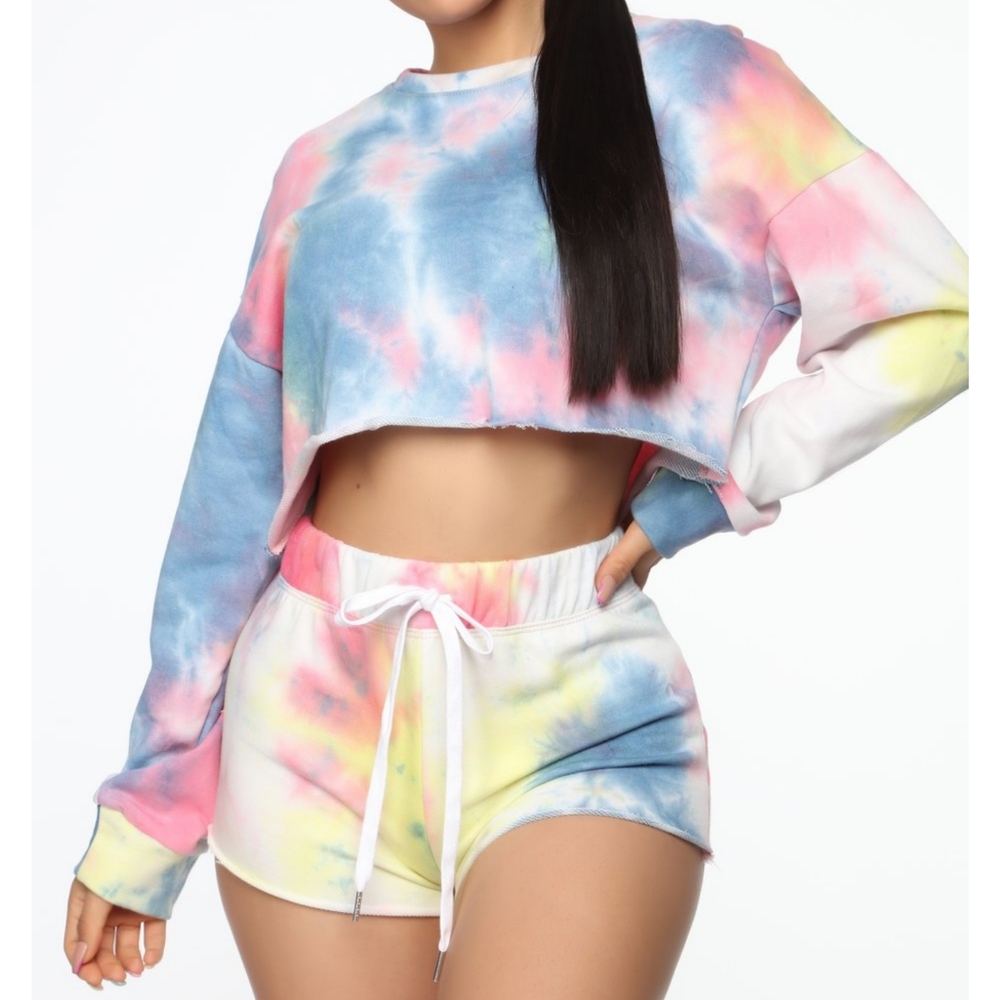Cotton Candy Swirl Short Set